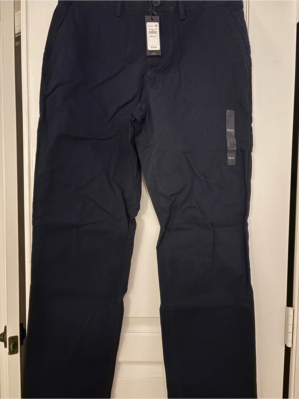 New With Tags Men's Classic Straight Fit Pants - Navy